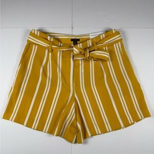 Striped Mustard Yellow Women's Shorts Size 8